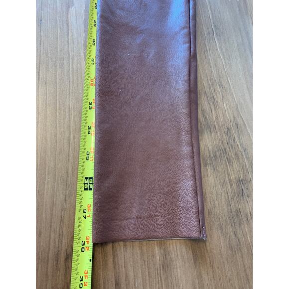 Commando Faux Leather Leggings High Rise Skinny Cocoa Brown Womens S 115807 - Picture 8 of 10